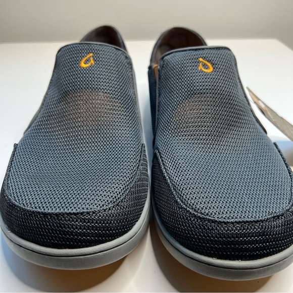 OluKai Nohea Mesh Comfort Shoes Mens 10.5 Gray Slip On Drop In Heel New - Picture 13 of 14
